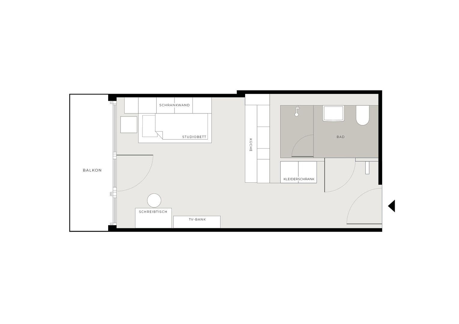 Pronájem bytu 34 m², Stuttgart, Bádensko-Württembersko Pronájem bytu 34 m², Stuttgart, Bádensko-Württembersko