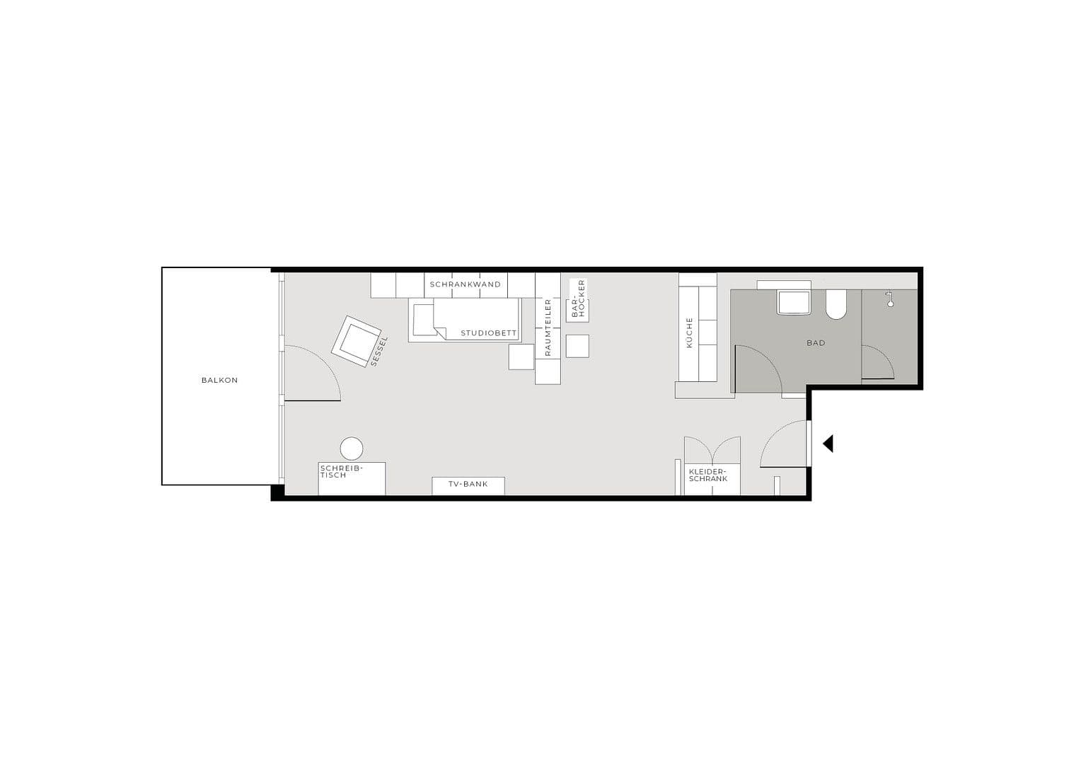 Pronájem bytu 34 m², Stuttgart, Bádensko-Württembersko Pronájem bytu 34 m², Stuttgart, Bádensko-Württembersko