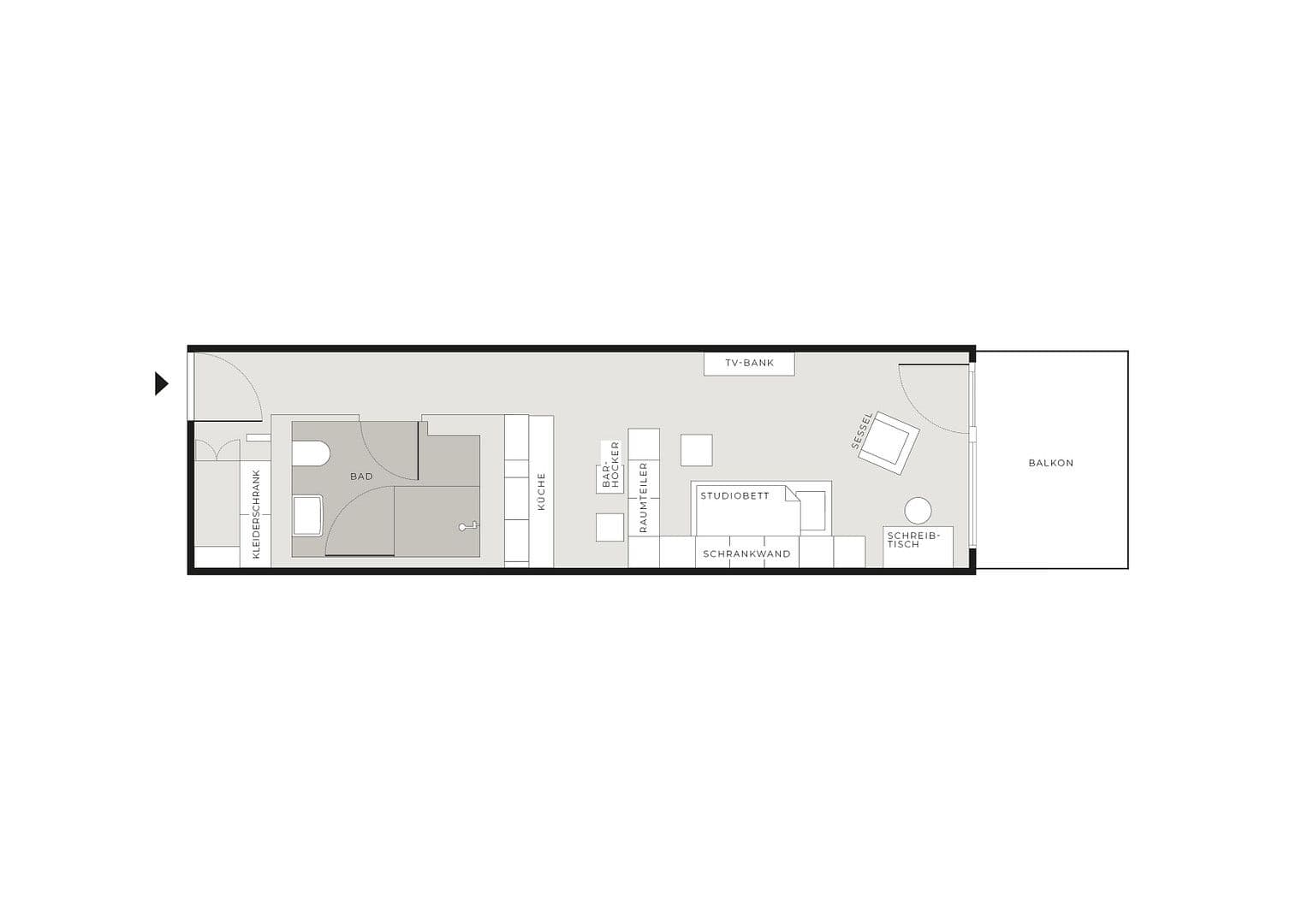 Pronájem bytu 34 m², Stuttgart, Bádensko-Württembersko Pronájem bytu 34 m², Stuttgart, Bádensko-Württembersko