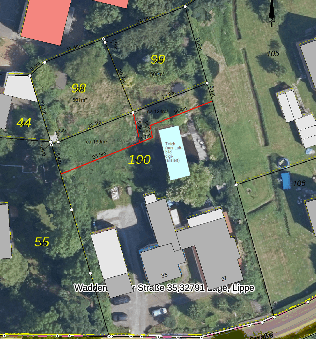 Prodej pozemku 650 m², Waddenhauser Str. 35, Lage, Severní Porýní-Vestfálsko Prodej pozemku 650 m², Waddenhauser Str. 35, Lage, Severní Porýní-Vestfálsko