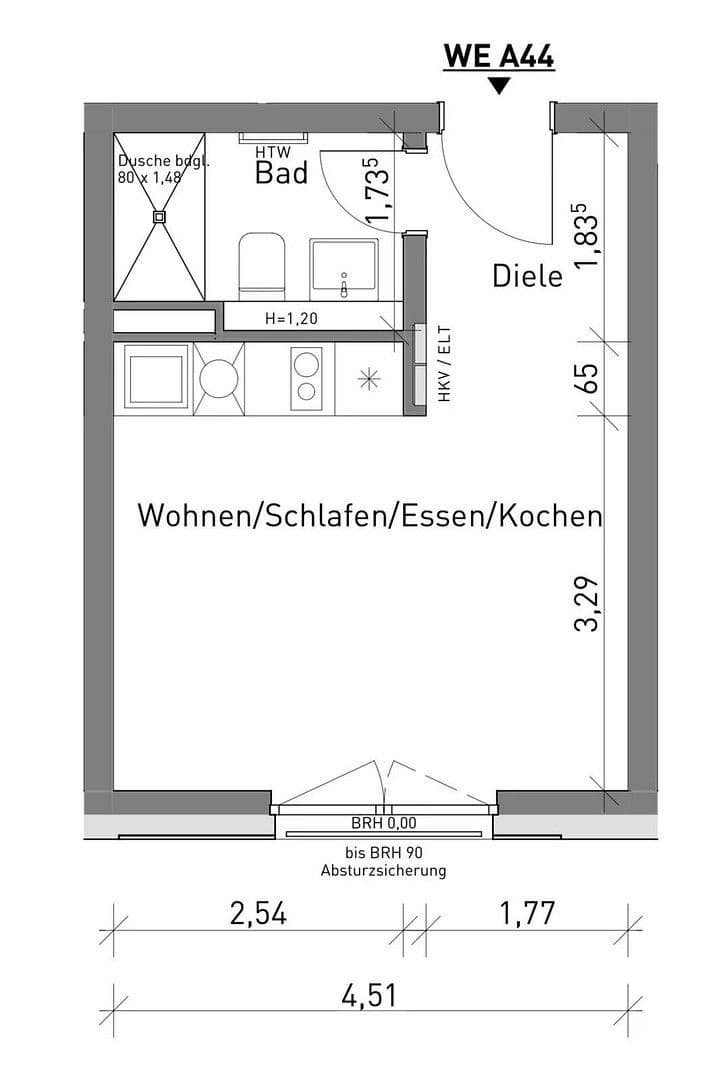 Pronájem bytu 1+1 26 m², Maximilianstr. 43, Nürnberg, Bavorsko Pronájem bytu 1+1 26 m², Maximilianstr. 43, Nürnberg, Bavorsko