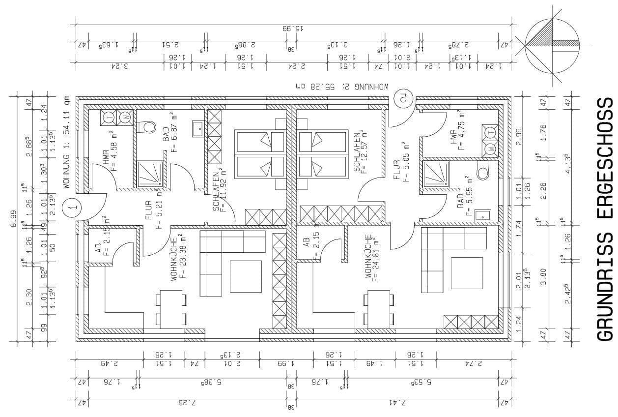 Prodej domu 56 m², pozemek 481 m², Aurich, Dolní Sasko Prodej domu 56 m², pozemek 481 m², Aurich, Dolní Sasko