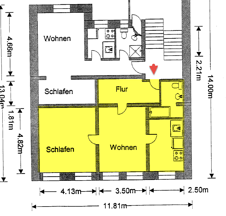 Pronájem bytu 2+1 60 m², Krölstr. 21, Zhořelec, Sasko Pronájem bytu 2+1 60 m², Krölstr. 21, Zhořelec, Sasko