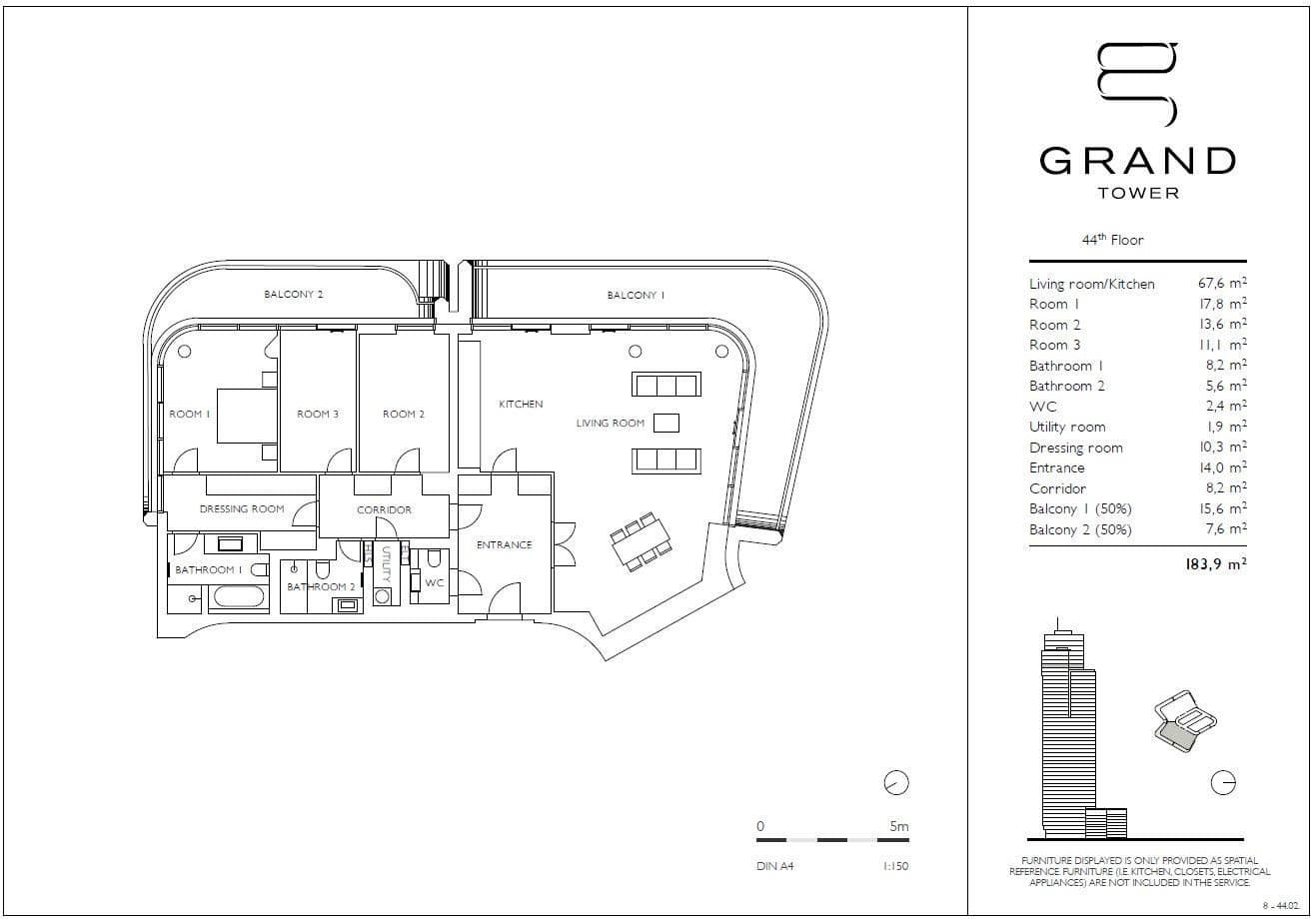 Pronájem bytu 4+1 184 m², Europa-Allee 2, Frankfurt am Main, Hessen Pronájem bytu 4+1 184 m², Europa-Allee 2, Frankfurt am Main, Hessen