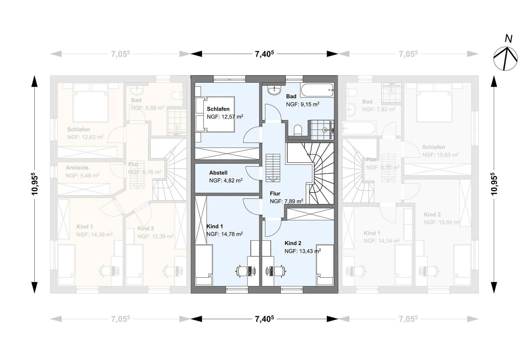 Prodej domu 127 m², pozemek 753 m², Rosdorf, Dolní Sasko Prodej domu 127 m², pozemek 753 m², Rosdorf, Dolní Sasko