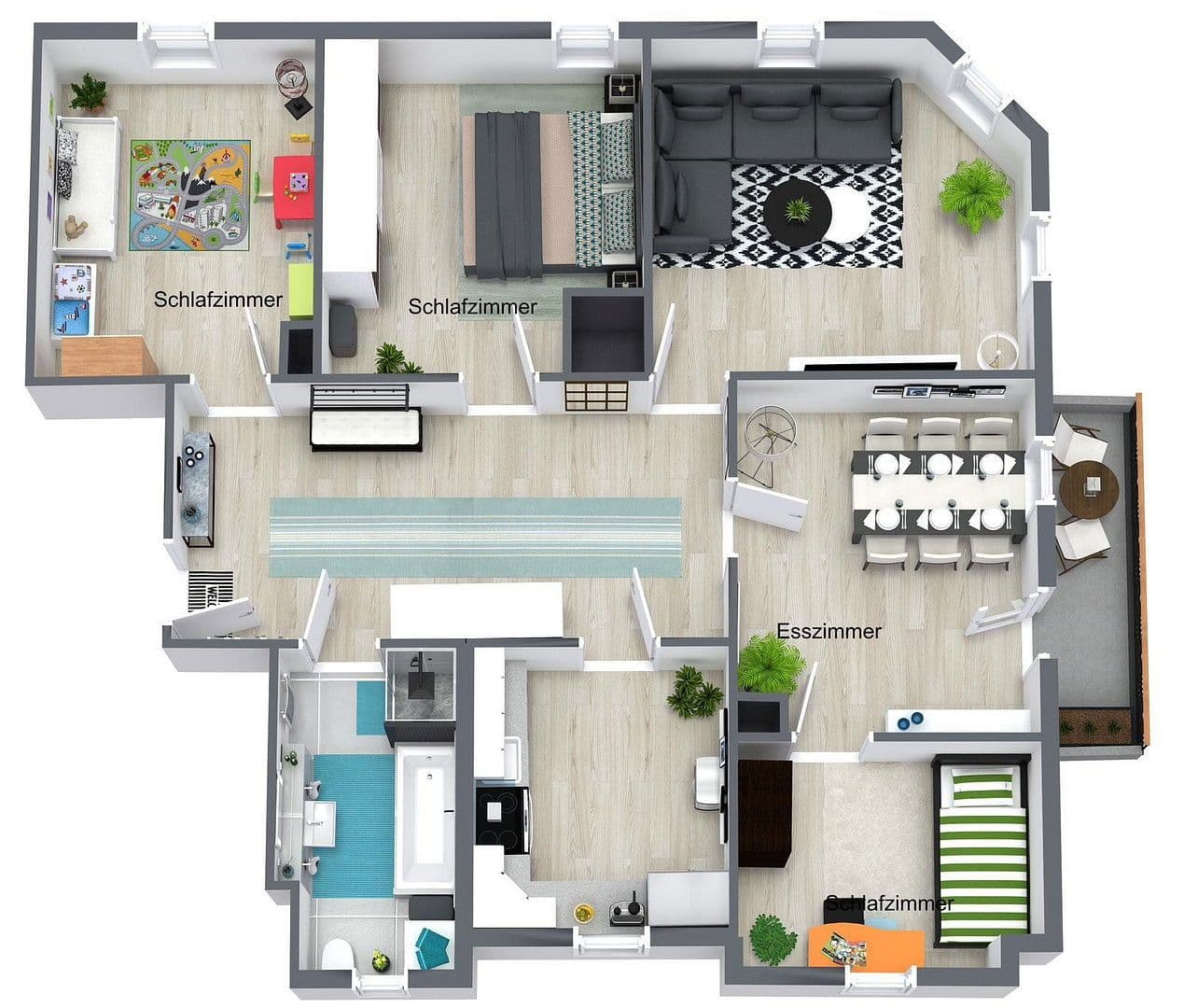 Pronájem bytu 5+1 107 m², Chemnitzer Str. 72, Meerane, Sasko Pronájem bytu 5+1 107 m², Chemnitzer Str. 72, Meerane, Sasko