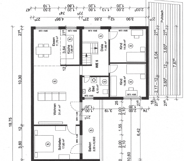 Pronájem bytu 4+1 121 m², Westendstr. 48, Mörfelden-Walldorf, Hessen Pronájem bytu 4+1 121 m², Westendstr. 48, Mörfelden-Walldorf, Hessen