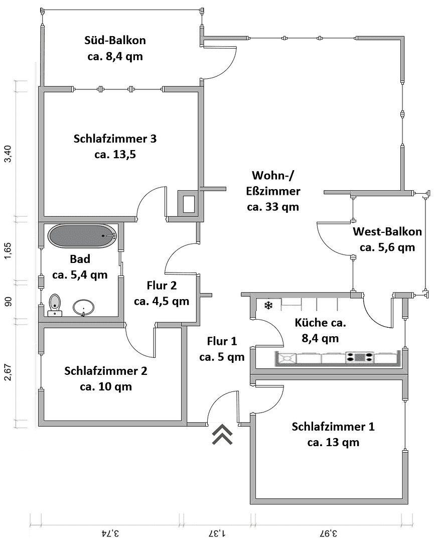 Prodej bytu 4+1 93 m², Kornwestheim, Bádensko-Württembersko Prodej bytu 4+1 93 m², Kornwestheim, Bádensko-Württembersko