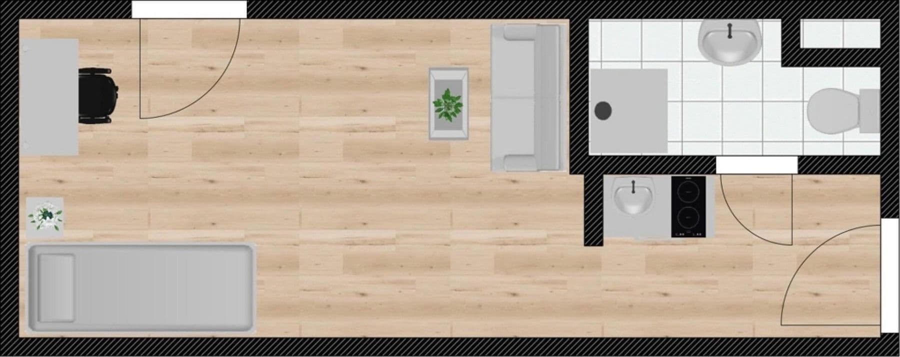 Pronájem bytu 1+1 20 m², Neuburger Straße 31a, Passau, Bavorsko Pronájem bytu 1+1 20 m², Neuburger Straße 31a, Passau, Bavorsko