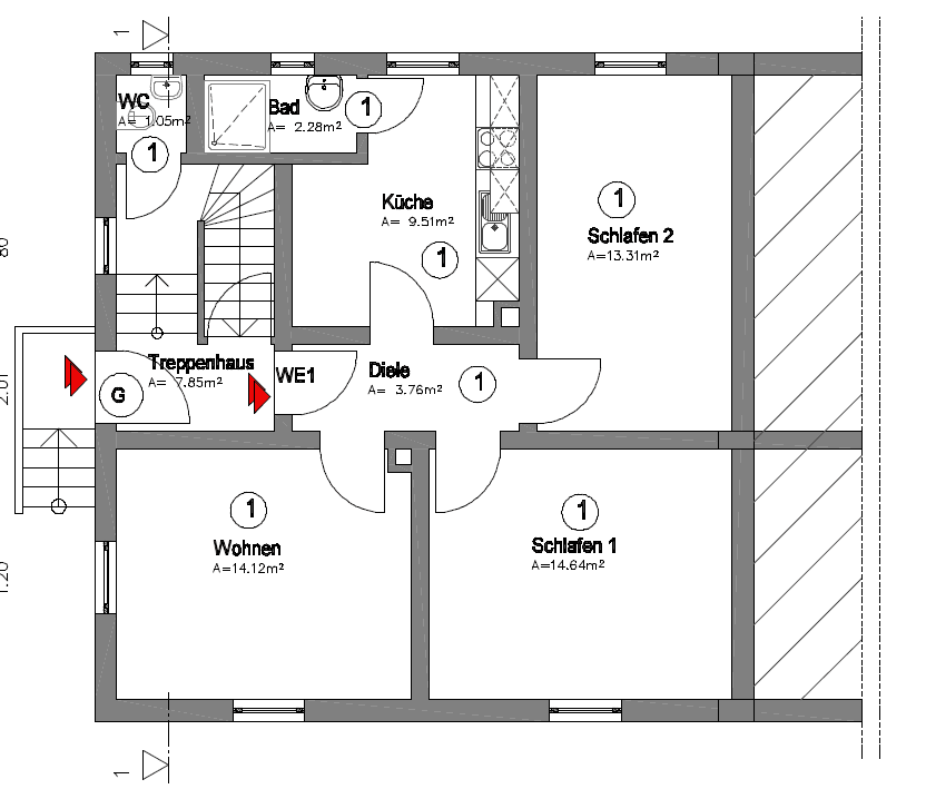 Pronájem bytu 3+1 60 m², Schiessgärten, Gießen, Hessen Pronájem bytu 3+1 60 m², Schiessgärten, Gießen, Hessen