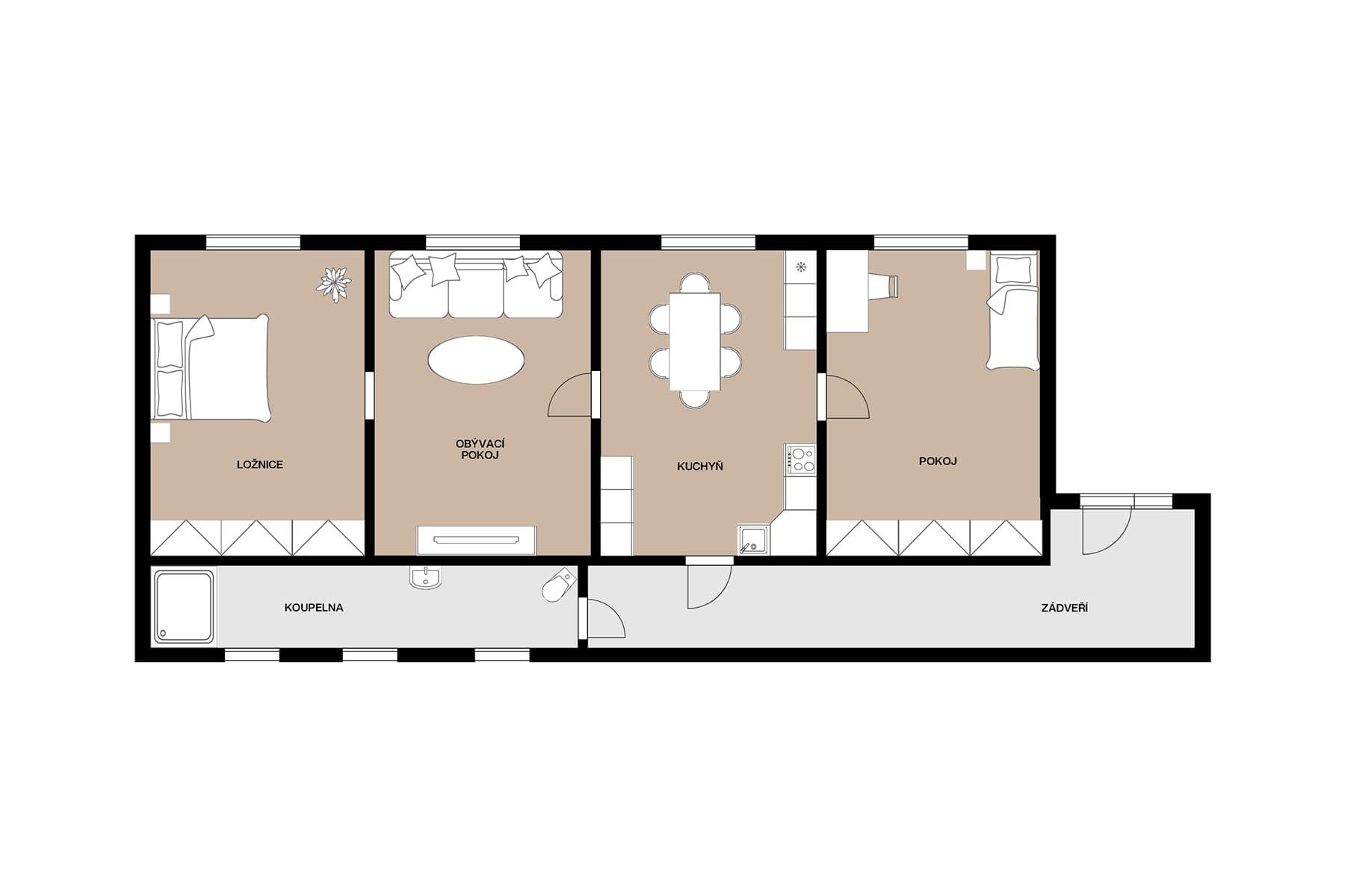 Prodej domu 85 m², pozemek 1.200 m², Krátká, Jesenice, Středočeský kraj Prodej domu 85 m², pozemek 1.200 m², Krátká, Jesenice, Středočeský kraj