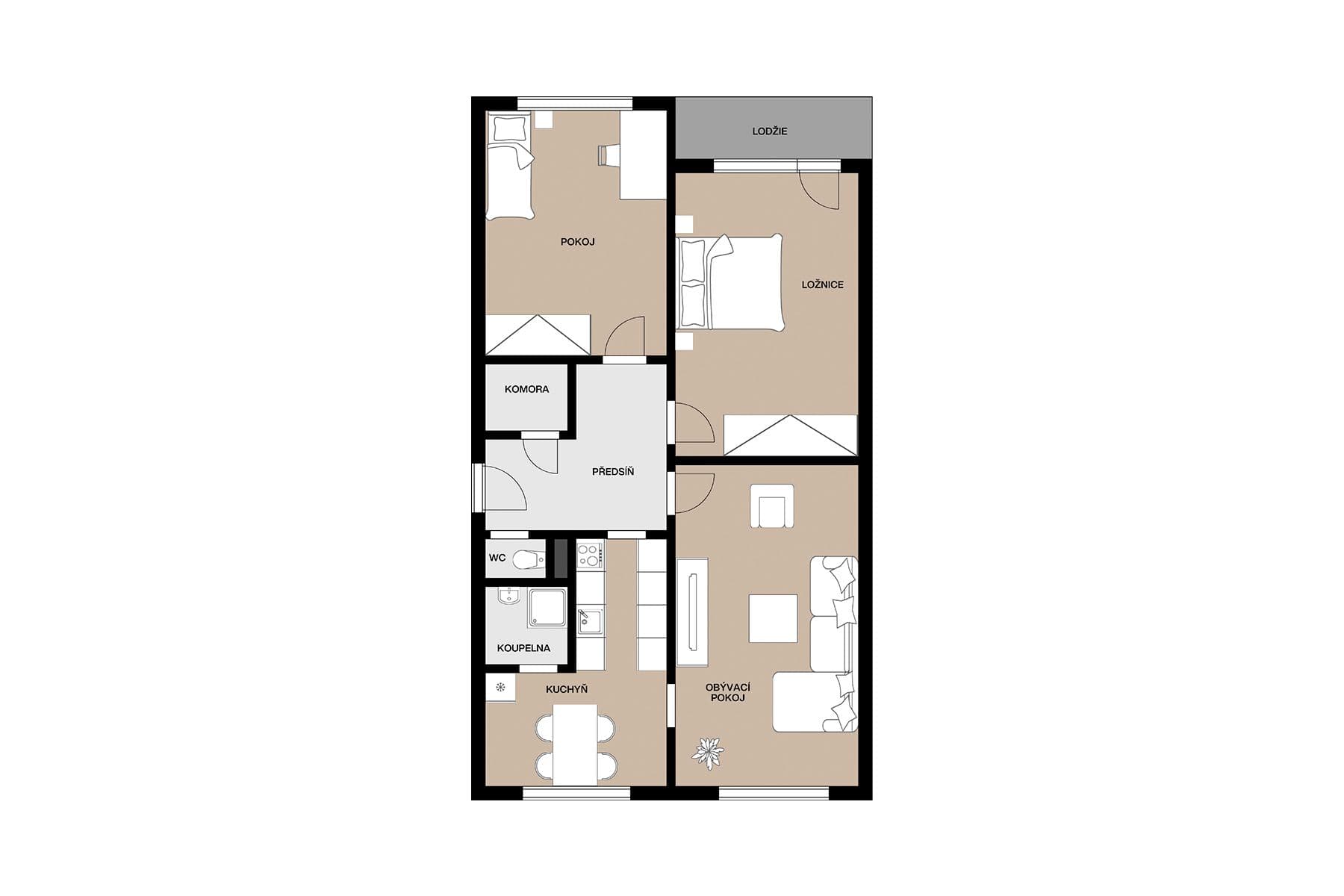 Prodej bytu 3+1 82 m², Poštovní, Desná, Liberecký kraj Prodej bytu 3+1 82 m², Poštovní, Desná, Liberecký kraj