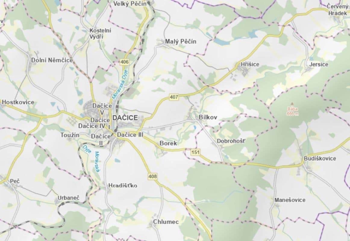 Prodej pozemku 5.293 m², Dačice, Jihočeský kraj Prodej pozemku 5.293 m², Dačice, Jihočeský kraj