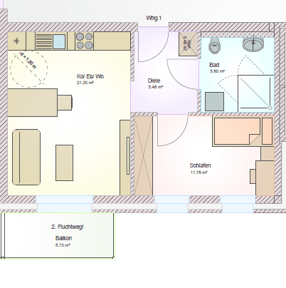 Pronájem bytu 1+1 45 m², Schaffnergasse, Neuenkirchen-Vörden, Dolní Sasko Pronájem bytu 1+1 45 m², Schaffnergasse, Neuenkirchen-Vörden, Dolní Sasko