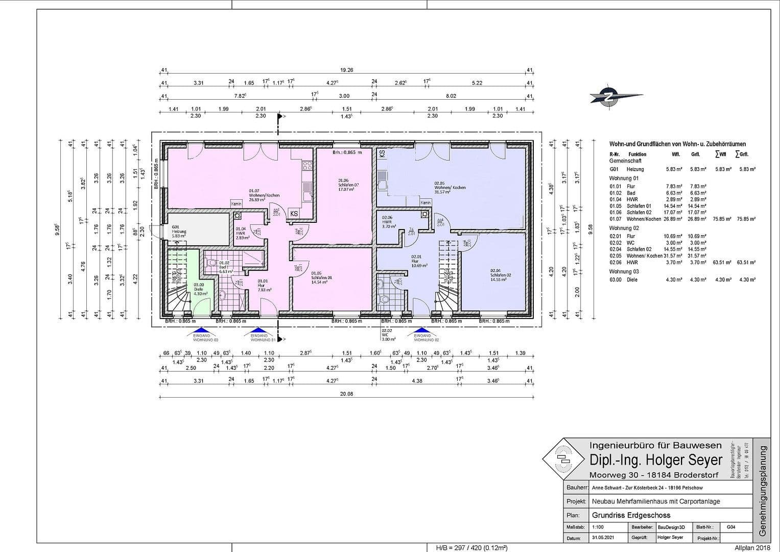 Pronájem bytu 4+1 77 m², Dummerstorf, Mecklenburg-Vorpommern Pronájem bytu 4+1 77 m², Dummerstorf, Mecklenburg-Vorpommern