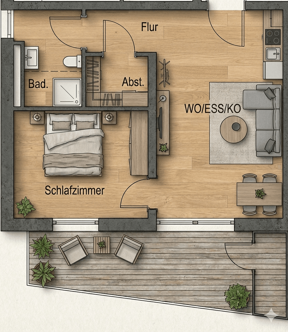 Pronájem bytu 2+1 53 m², Im Dorf 100B, Nordrach, Bádensko-Württembersko Pronájem bytu 2+1 53 m², Im Dorf 100B, Nordrach, Bádensko-Württembersko