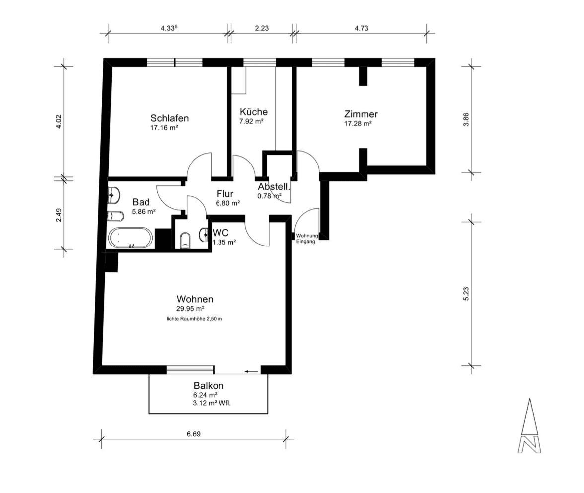Pronájem bytu 3+1 91 m², Bremen, Bremen Pronájem bytu 3+1 91 m², Bremen, Bremen