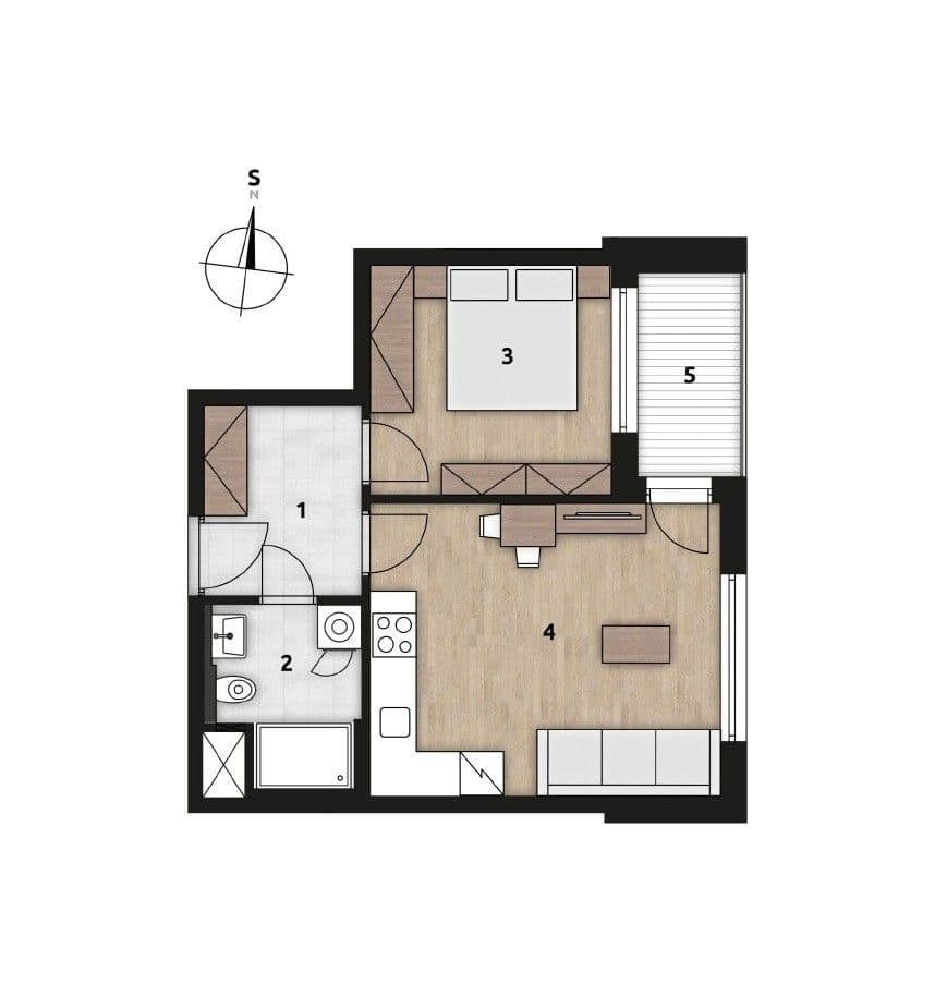 Pronájem bytu 2+kk 45 m², Fabiánové, Praha, Praha Pronájem bytu 2+kk 45 m², Fabiánové, Praha, Praha