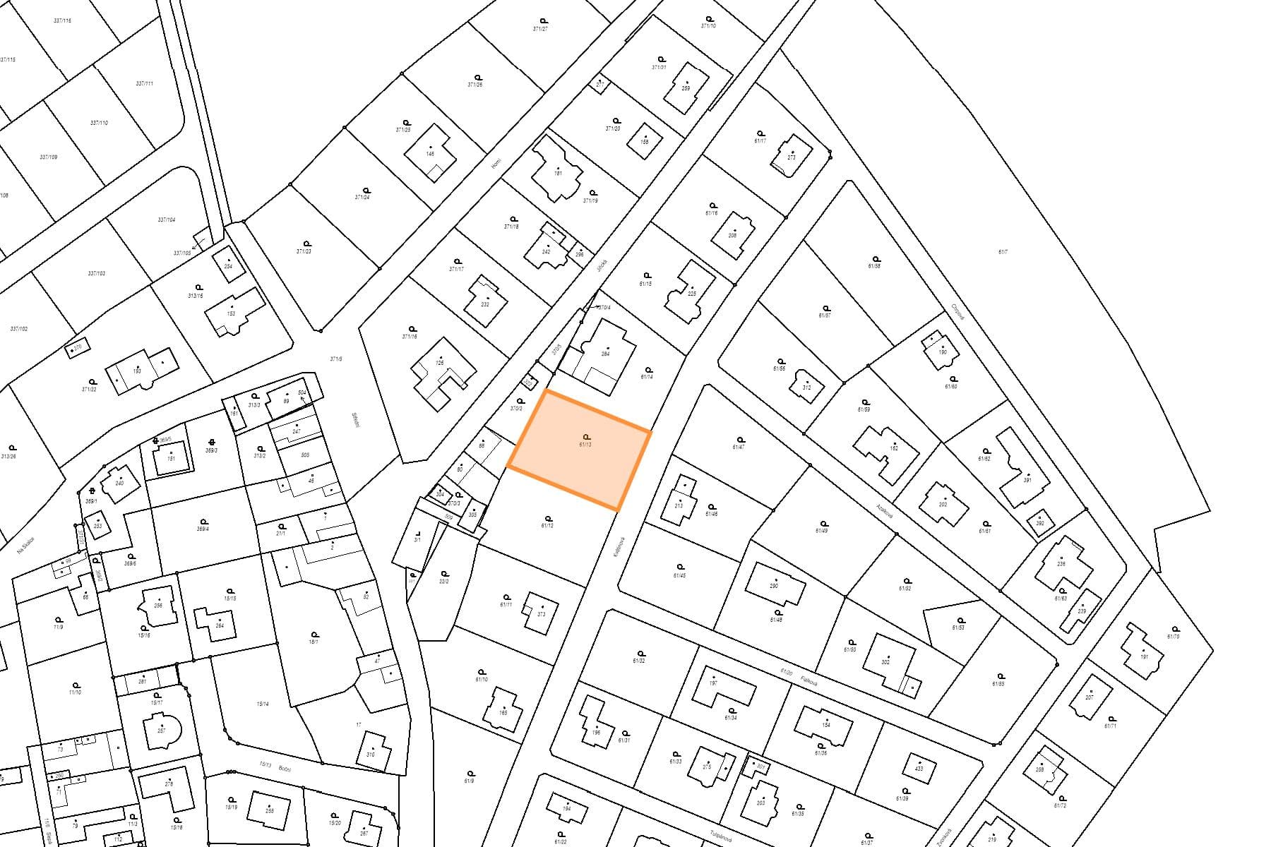 Prodej pozemku 1.240 m², Květinová, Čakovičky, Středočeský kraj Prodej pozemku 1.240 m², Květinová, Čakovičky, Středočeský kraj