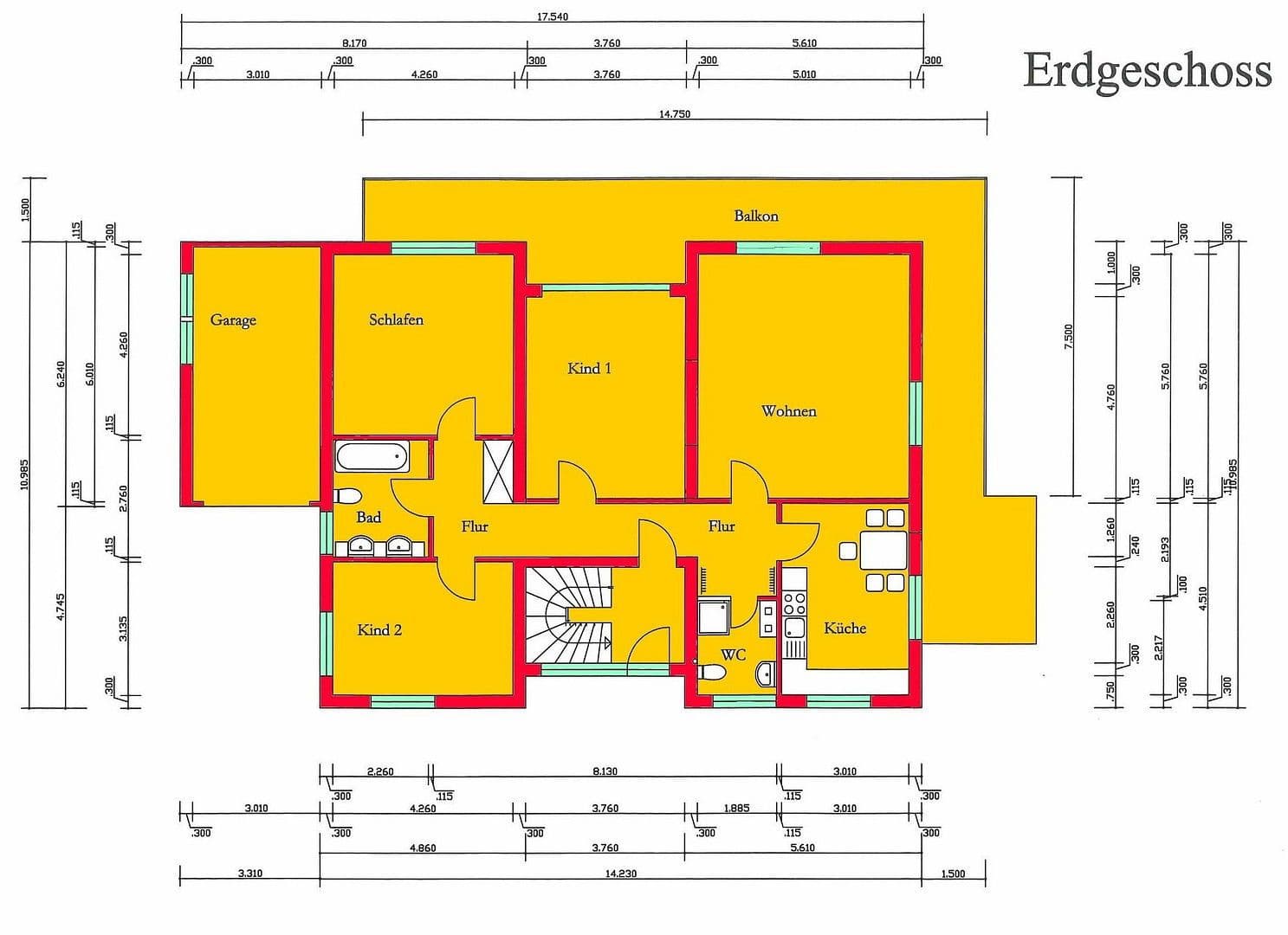 Pronájem bytu 4+1 124 m², Weinbergring 30, Langenselbold, Hessen Pronájem bytu 4+1 124 m², Weinbergring 30, Langenselbold, Hessen