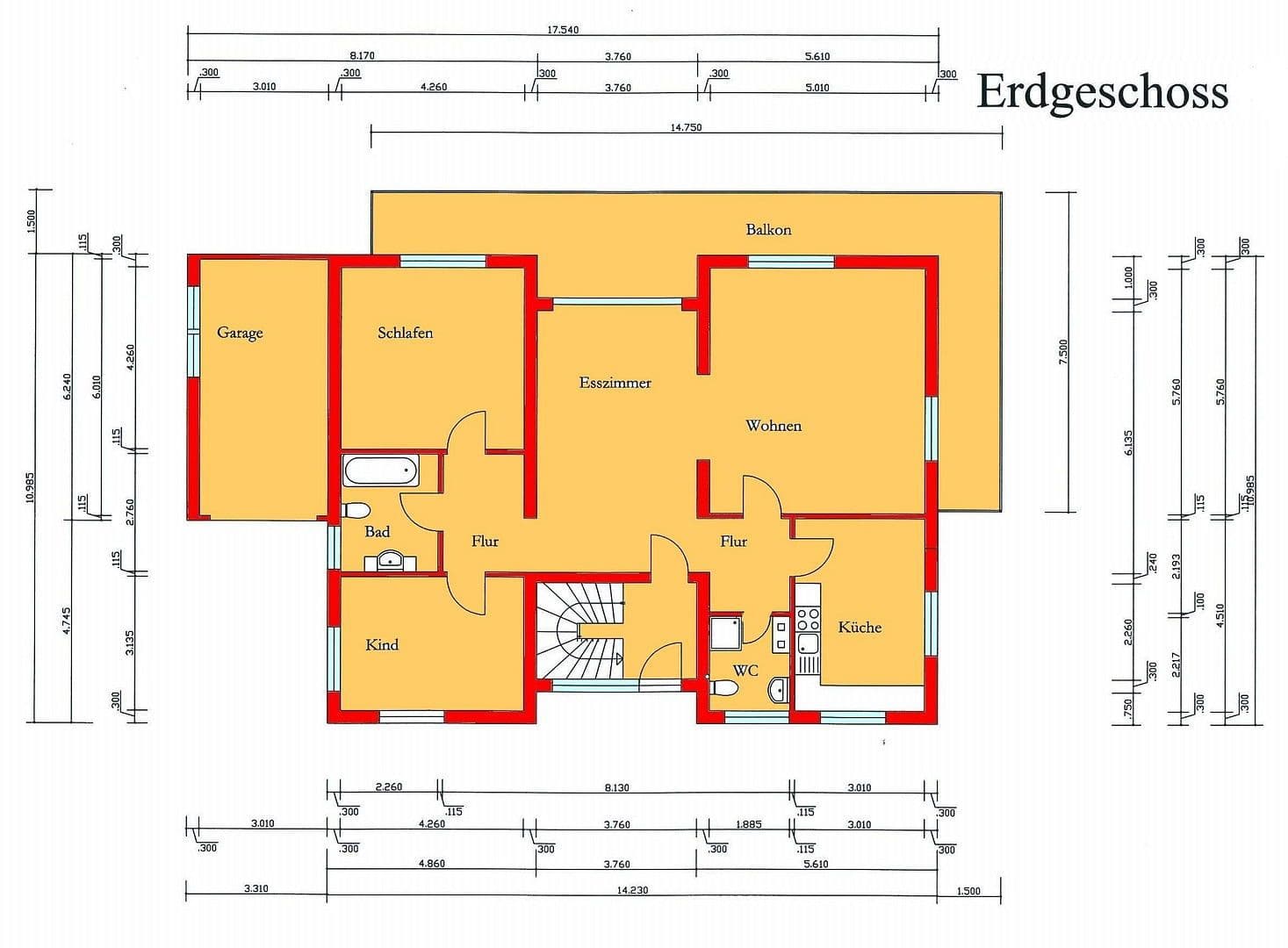 Pronájem bytu 4+1 124 m², Weinbergring 30, Langenselbold, Hessen Pronájem bytu 4+1 124 m², Weinbergring 30, Langenselbold, Hessen