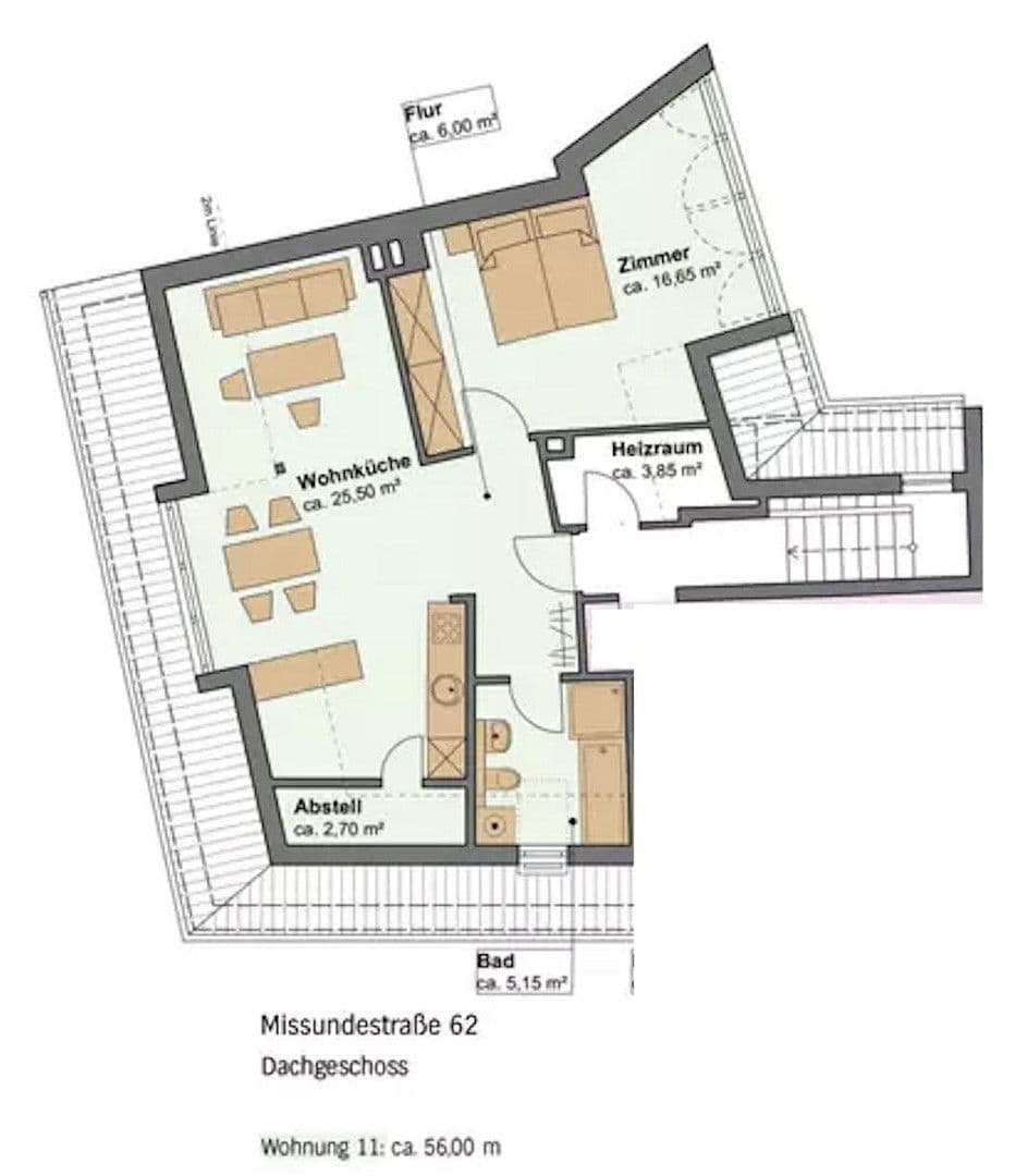 Pronájem bytu 2+kk 56 m², Missundestrasse 62, Dortmund, Severní Porýní-Vestfálsko Pronájem bytu 2+kk 56 m², Missundestrasse 62, Dortmund, Severní Porýní-Vestfálsko