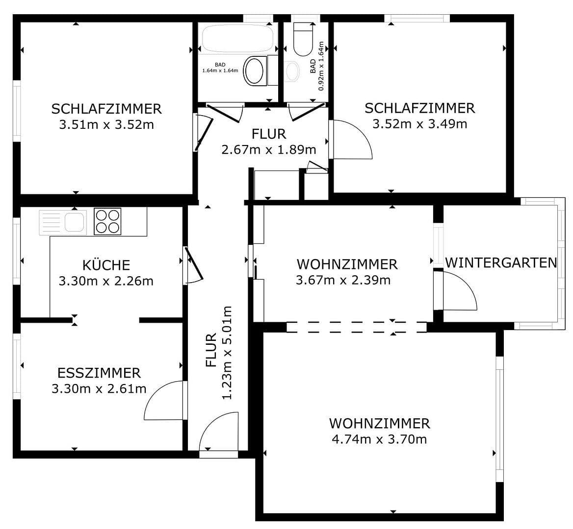 Prodej bytu 4+1 82 m², Graubündener Straße 61, Bremen, Bremen Prodej bytu 4+1 82 m², Graubündener Straße 61, Bremen, Bremen