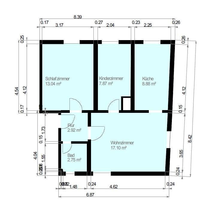 Pronájem bytu 3+1 53 m², Villingen-Schwenningen, Bádensko-Württembersko Pronájem bytu 3+1 53 m², Villingen-Schwenningen, Bádensko-Württembersko
