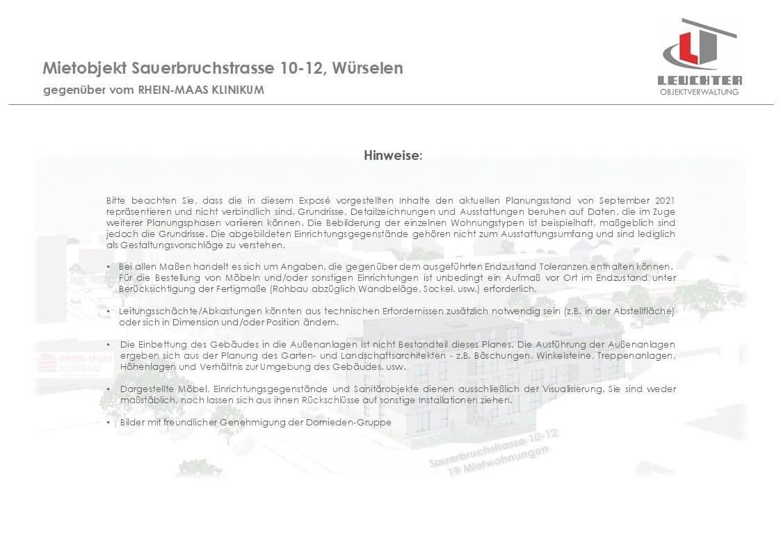 Pronájem bytu 2+1 56 m², Sauerbruchstraße 10-12, Würselen, Severní Porýní-Vestfálsko Pronájem bytu 2+1 56 m², Sauerbruchstraße 10-12, Würselen, Severní Porýní-Vestfálsko