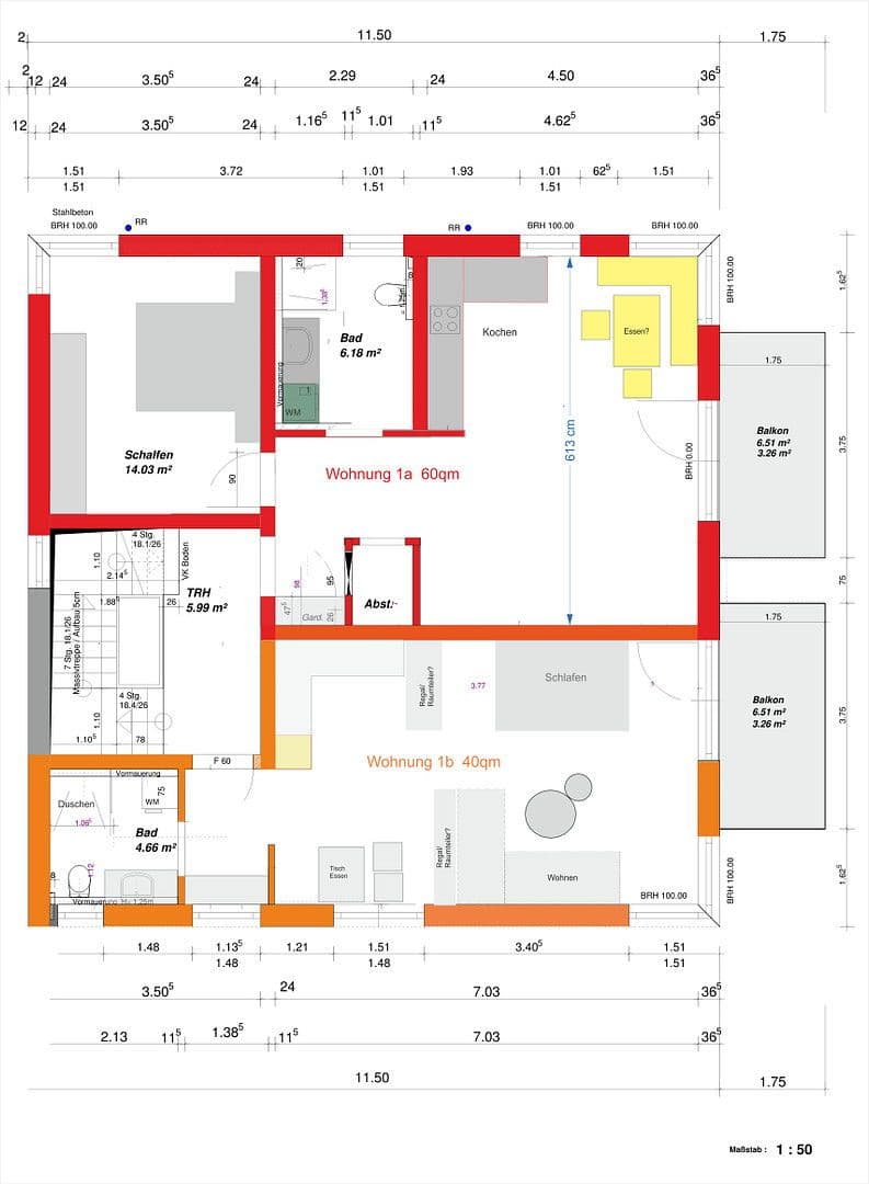 Pronájem bytu 1+1 40 m², Am Schafmarkt 5/1, Tuttlingen, Bádensko-Württembersko Pronájem bytu 1+1 40 m², Am Schafmarkt 5/1, Tuttlingen, Bádensko-Württembersko