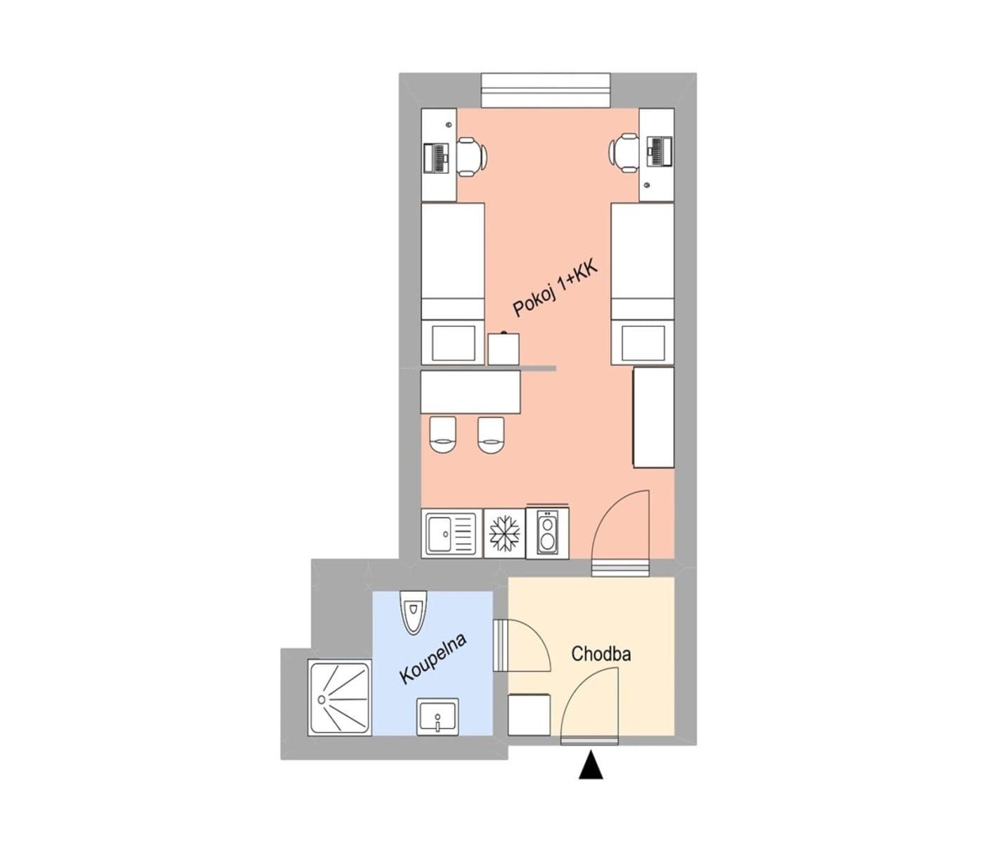 Pronájem bytu 1+kk 27 m², Magisterská, Plzeň, Plzeňský kraj Pronájem bytu 1+kk 27 m², Magisterská, Plzeň, Plzeňský kraj