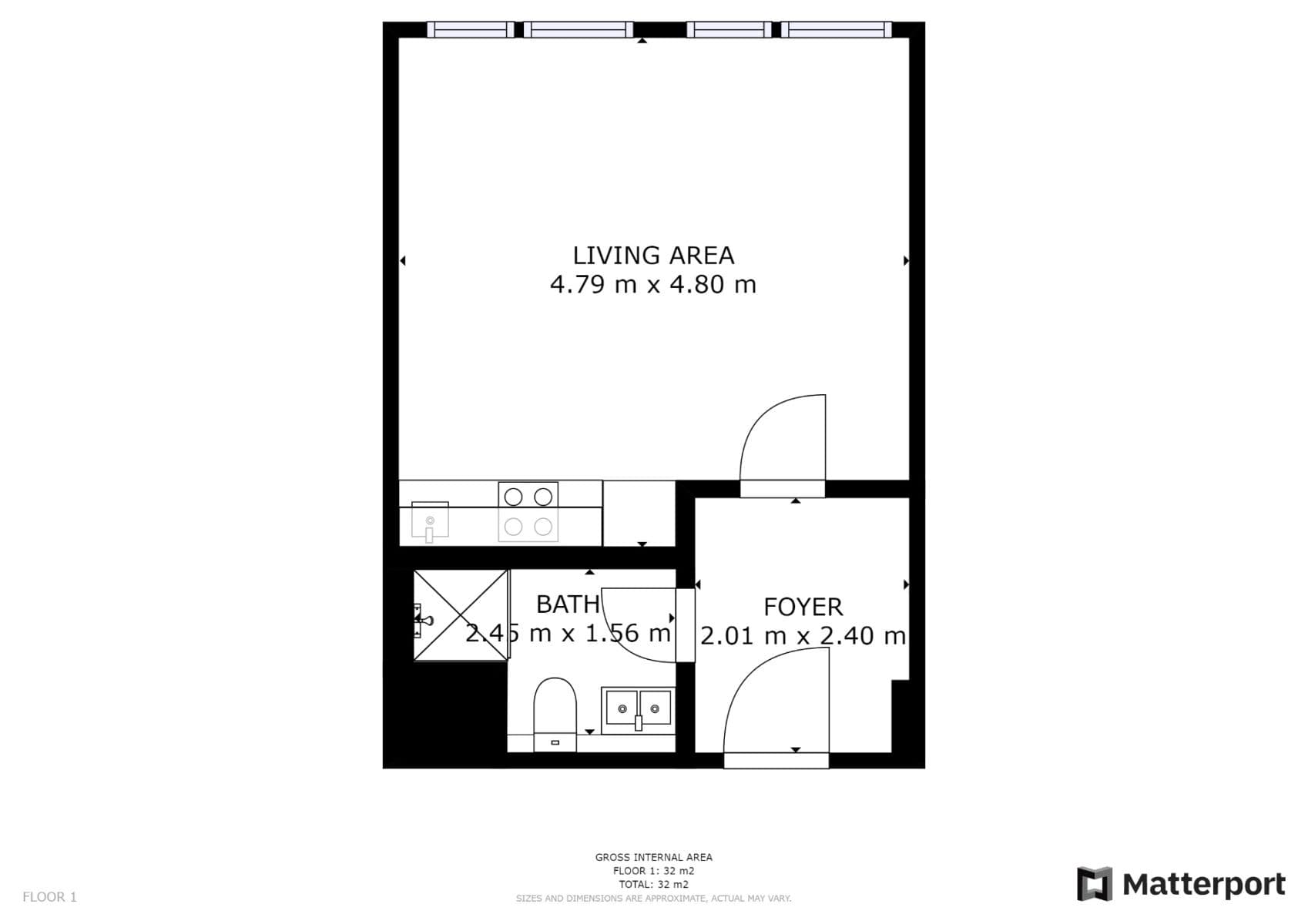 Pronájem bytu 1+kk 31 m², Grafická, Praha, Praha Pronájem bytu 1+kk 31 m², Grafická, Praha, Praha