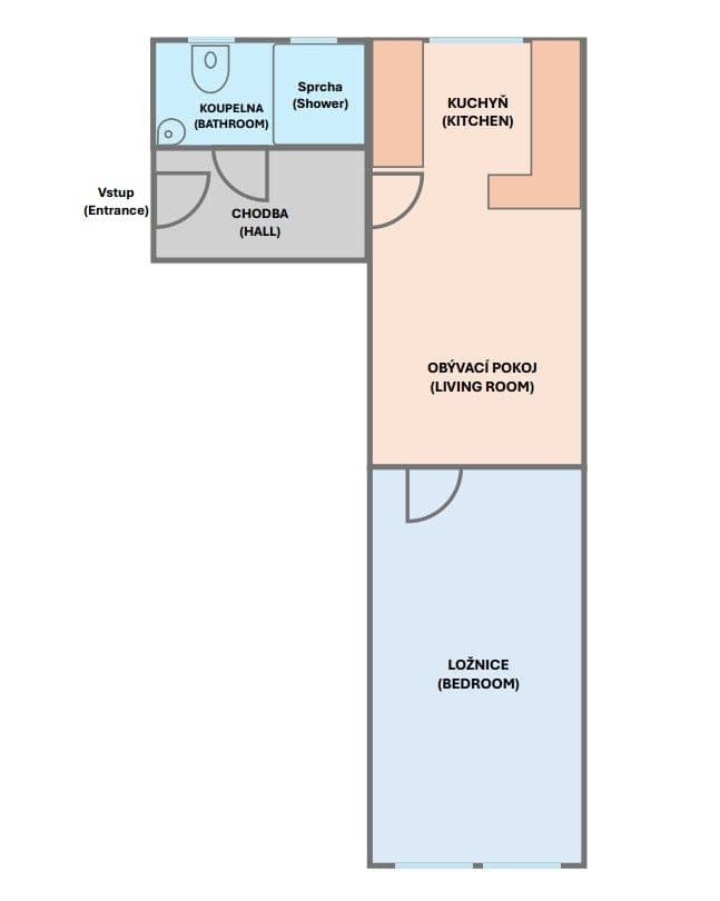 Pronájem bytu 2+kk 41 m², Oldřichova, Praha, Praha Pronájem bytu 2+kk 41 m², Oldřichova, Praha, Praha