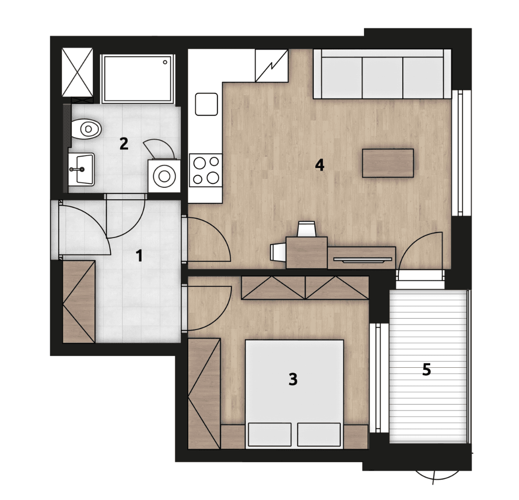 Pronájem bytu 2+kk 45 m², Fabiánové, Praha, Praha Pronájem bytu 2+kk 45 m², Fabiánové, Praha, Praha