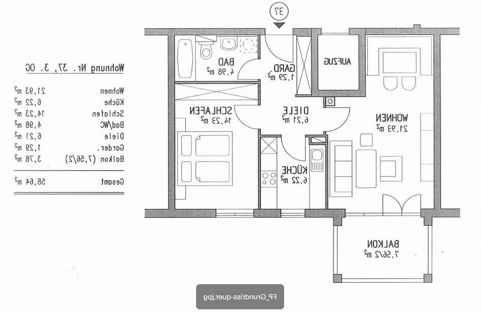 Pronájem bytu 2+1 45 m², Hertleinstraße 22, Erlangen, Bavorsko Pronájem bytu 2+1 45 m², Hertleinstraße 22, Erlangen, Bavorsko