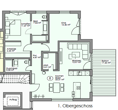 Prodej bytu 3+kk 103 m², Meisenweg 8, Röttenbach, Bavorsko Prodej bytu 3+kk 103 m², Meisenweg 8, Röttenbach, Bavorsko