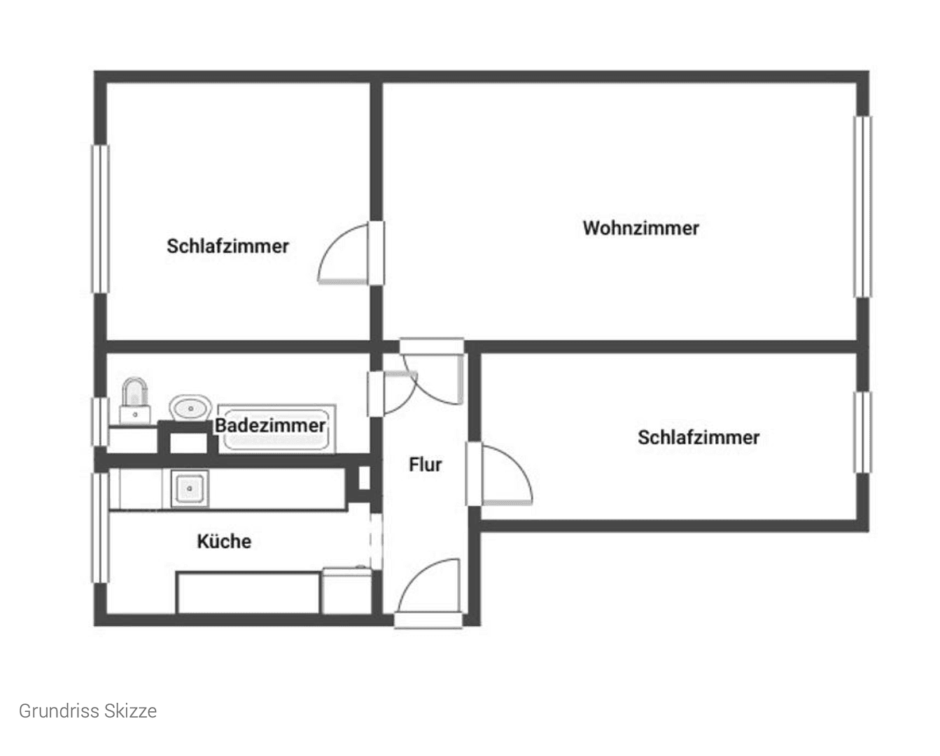 Pronájem bytu 3+1 59 m², Erfurter Straße 7, Grammetal, Durynsko Pronájem bytu 3+1 59 m², Erfurter Straße 7, Grammetal, Durynsko