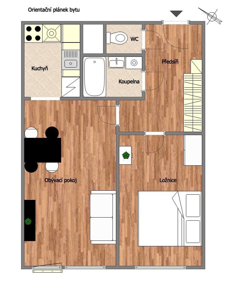 Pronájem bytu 2+kk 47 m², Frýdlantská, Praha, Praha Pronájem bytu 2+kk 47 m², Frýdlantská, Praha, Praha