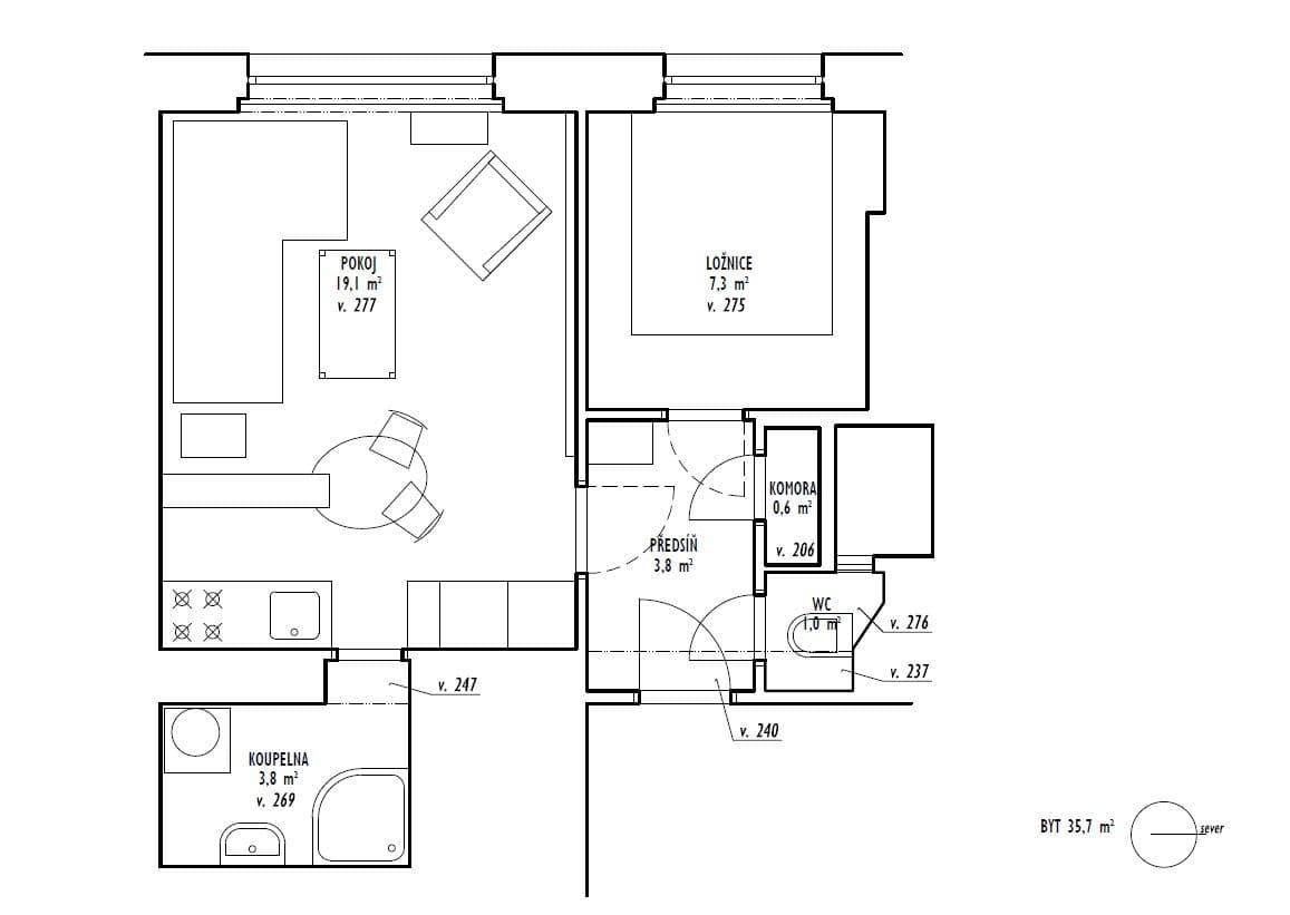 Pronájem bytu 2+kk 36 m², Pod Strojírnami, Praha, Praha Pronájem bytu 2+kk 36 m², Pod Strojírnami, Praha, Praha