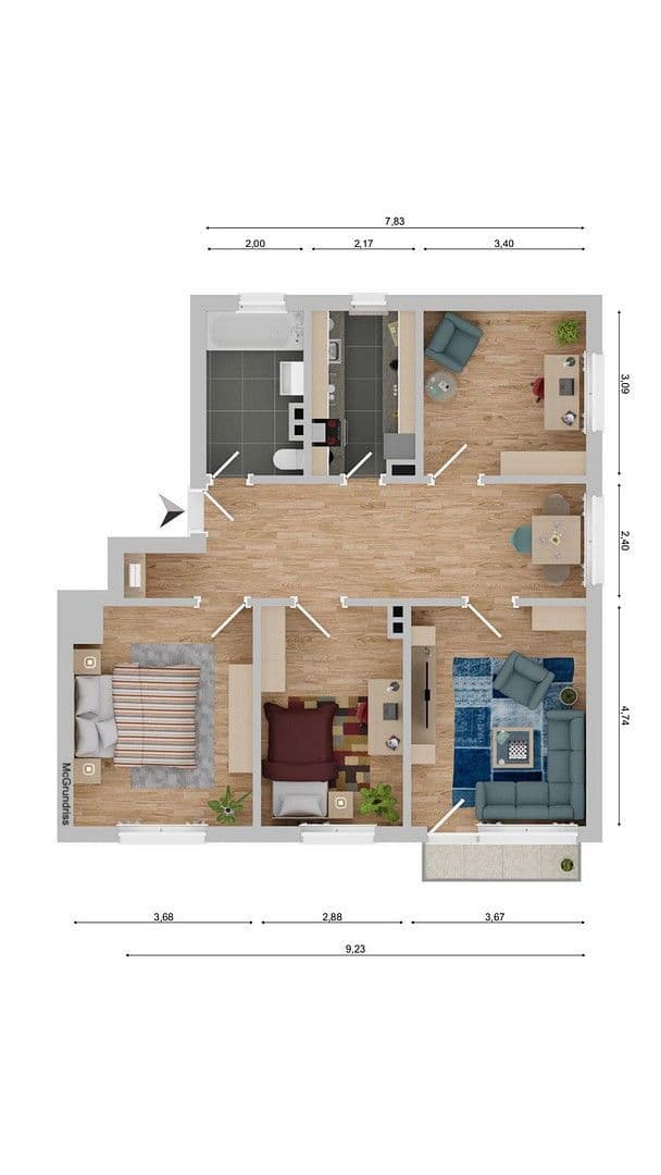 Prodej bytu 4+1 94 m², Olewischtwiet 32, Hamburg, Hamburg Prodej bytu 4+1 94 m², Olewischtwiet 32, Hamburg, Hamburg