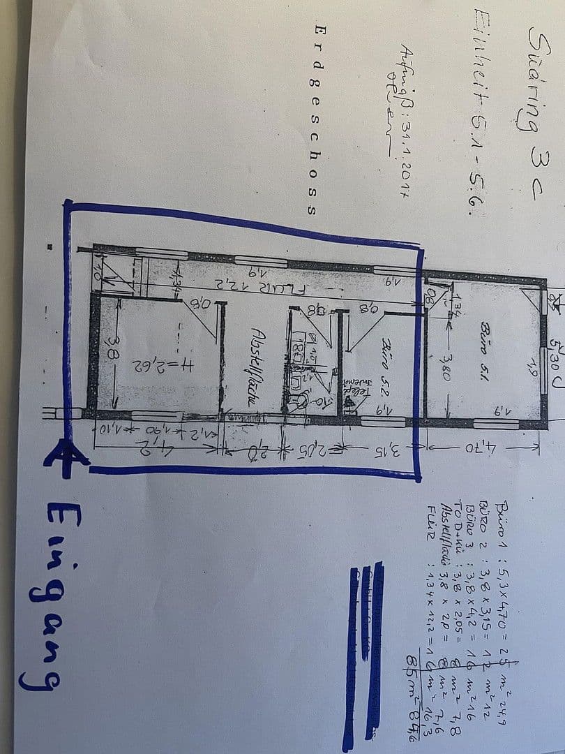 Pronájem kanceláře 60 m², Südring 3c, Wentorf bei Hamburg, Šlesvicko-Holštýnsko Pronájem kanceláře 60 m², Südring 3c, Wentorf bei Hamburg, Šlesvicko-Holštýnsko