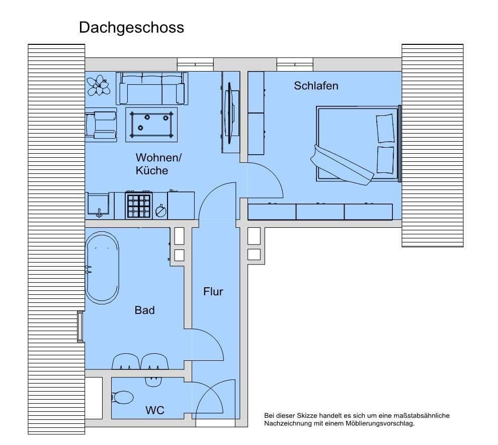 Pronájem bytu 1+1 26 m², Puschkinstraße 6, Schkopau, Sasko-Anhaltsko Pronájem bytu 1+1 26 m², Puschkinstraße 6, Schkopau, Sasko-Anhaltsko