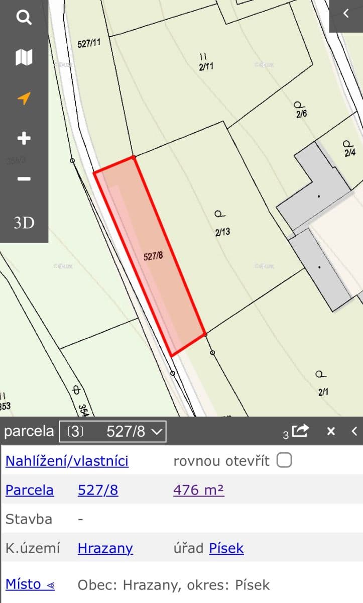 Prodej pozemku 1.603 m², Hrazany, Jihočeský kraj Prodej pozemku 1.603 m², Hrazany, Jihočeský kraj