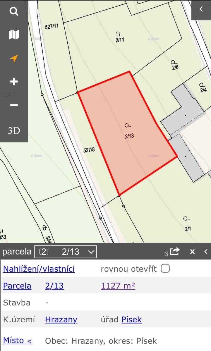 Prodej pozemku 1.603 m², Hrazany, Jihočeský kraj Prodej pozemku 1.603 m², Hrazany, Jihočeský kraj