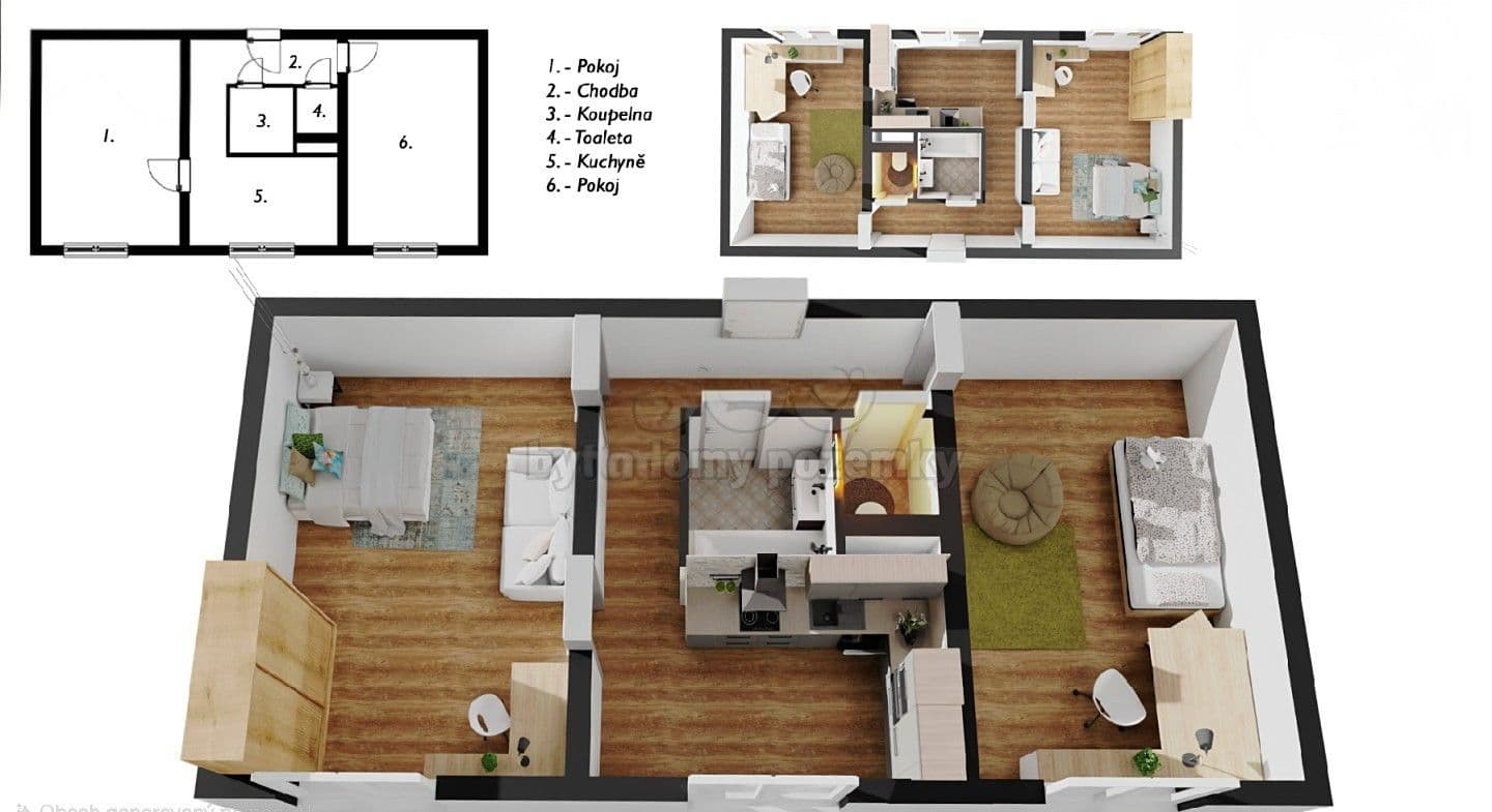 Pronájem bytu 2+1 52 m², Medkova, Hradec Králové, Královéhradecký kraj Pronájem bytu 2+1 52 m², Medkova, Hradec Králové, Královéhradecký kraj