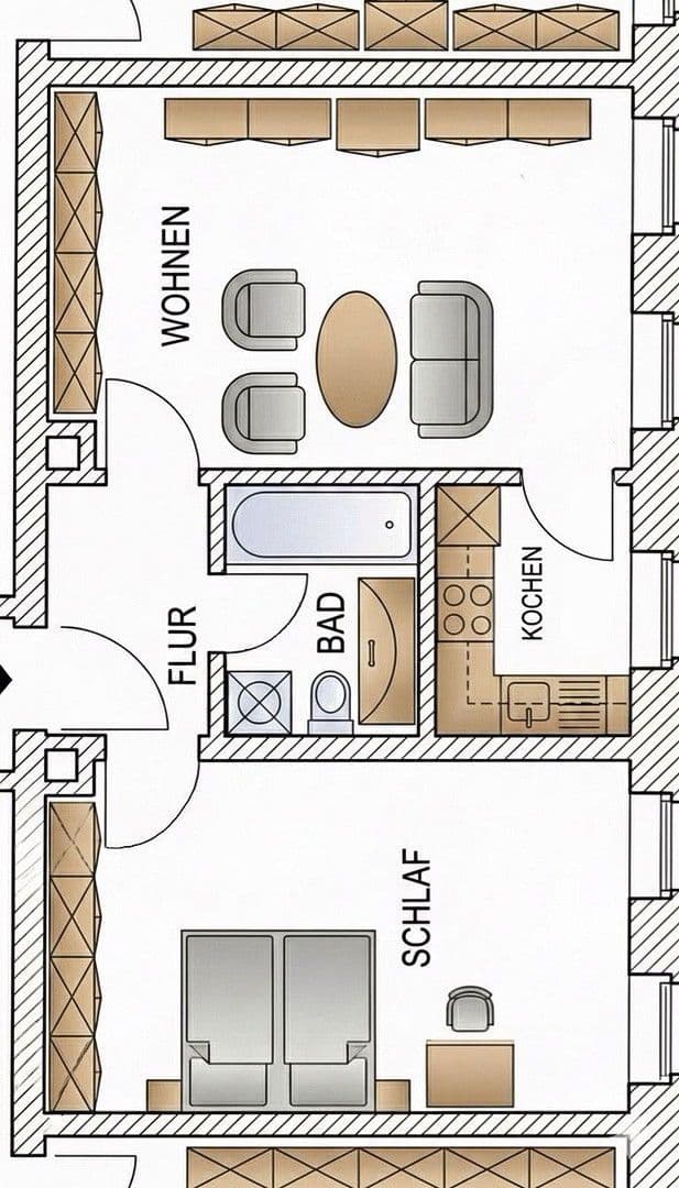 Pronájem bytu 2+1 53 m², Bernhard-Göring-Str. 67, Leipzig, Sasko Pronájem bytu 2+1 53 m², Bernhard-Göring-Str. 67, Leipzig, Sasko