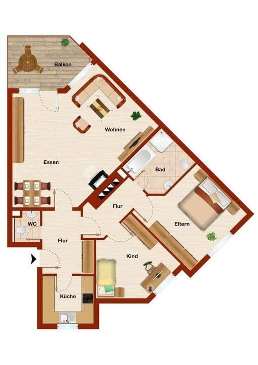 Pronájem bytu 3+1 83 m², Frankfurt am Main, Hessen Pronájem bytu 3+1 83 m², Frankfurt am Main, Hessen