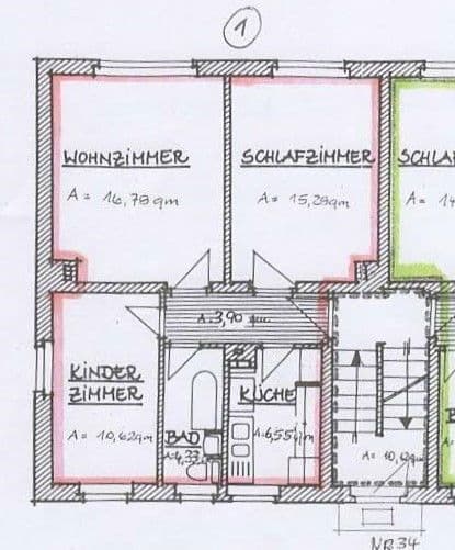 Pronájem bytu 3+1 58 m², Talstraße 34, Weischlitz, Sasko Pronájem bytu 3+1 58 m², Talstraße 34, Weischlitz, Sasko