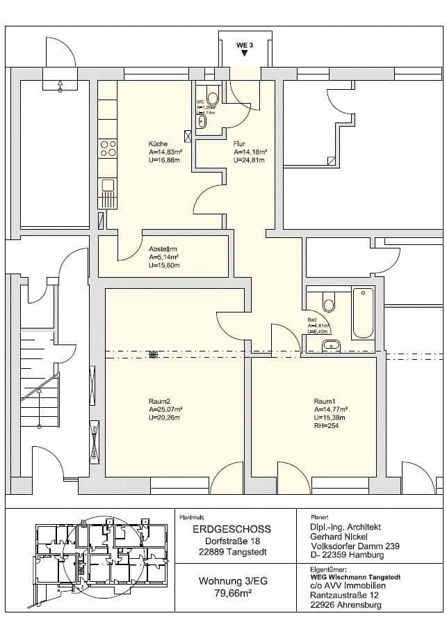 Pronájem bytu 2+1 84 m², Dorfstraße 18, Tangstedt, Šlesvicko-Holštýnsko Pronájem bytu 2+1 84 m², Dorfstraße 18, Tangstedt, Šlesvicko-Holštýnsko