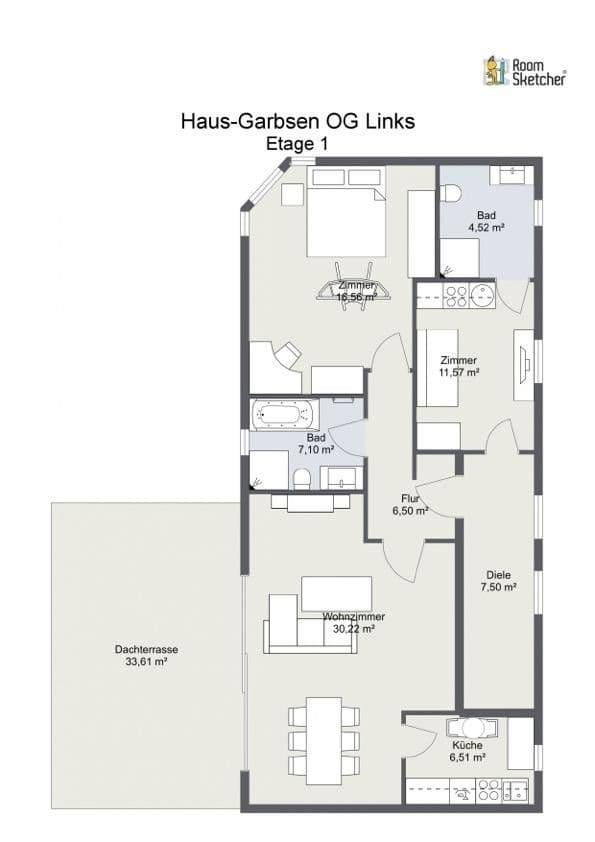 Pronájem bytu 3+1 92 m², Sophienstr. 4, Garbsen, Dolní Sasko Pronájem bytu 3+1 92 m², Sophienstr. 4, Garbsen, Dolní Sasko